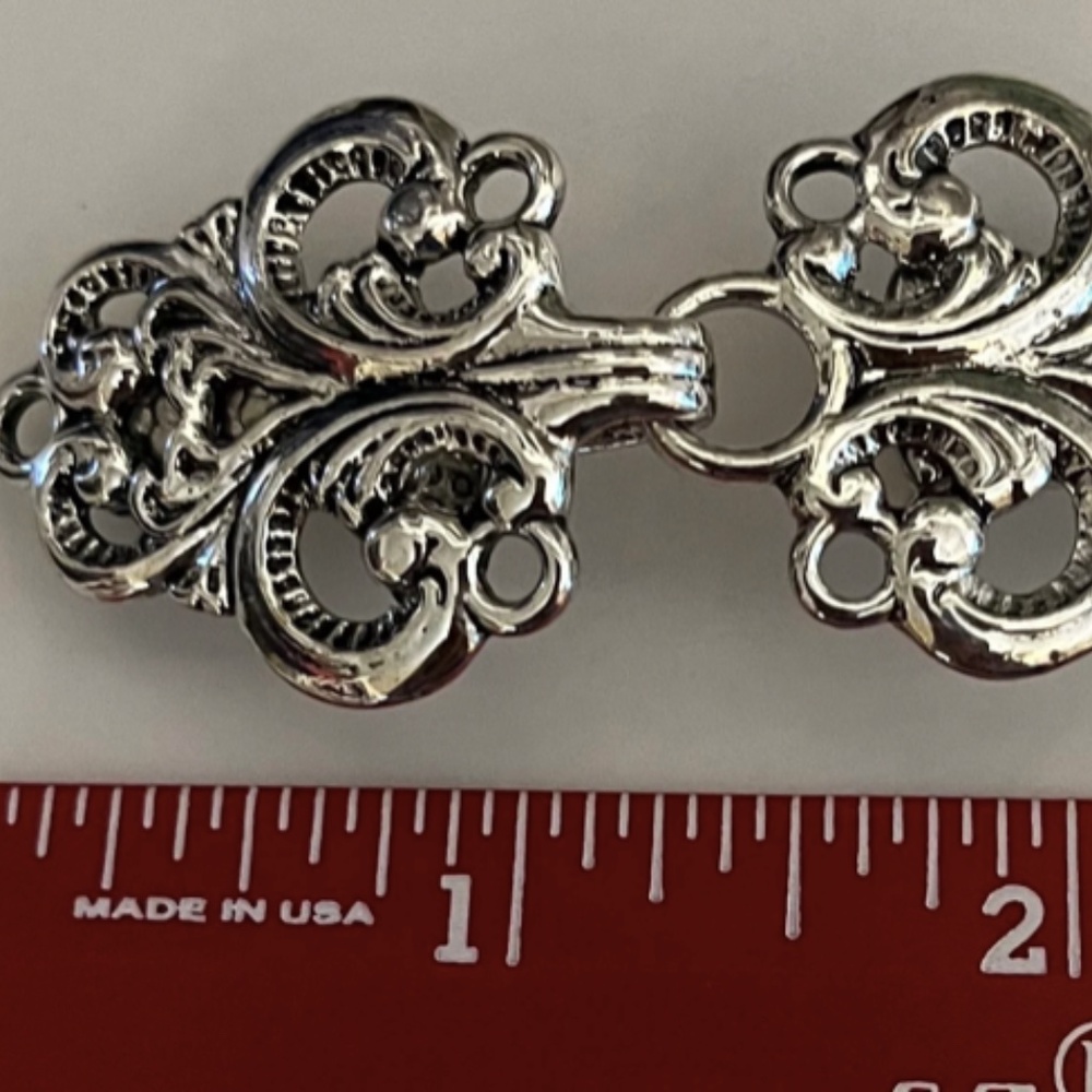 silver flour cloak clasp lovely
